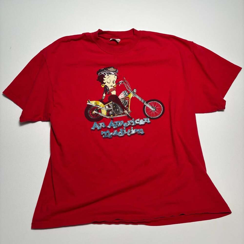 Hanes Betty Boop An American Tradition T-Shirt XL Red